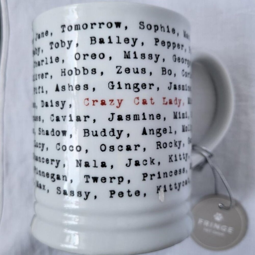 Crazy Cat Lady mug by Fringe Studio